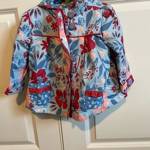 Matilda Jane Floral Raincoat - Blue and Red
